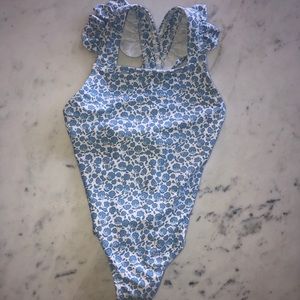 Minnow Swim Girls 2T Italian Floral crossover